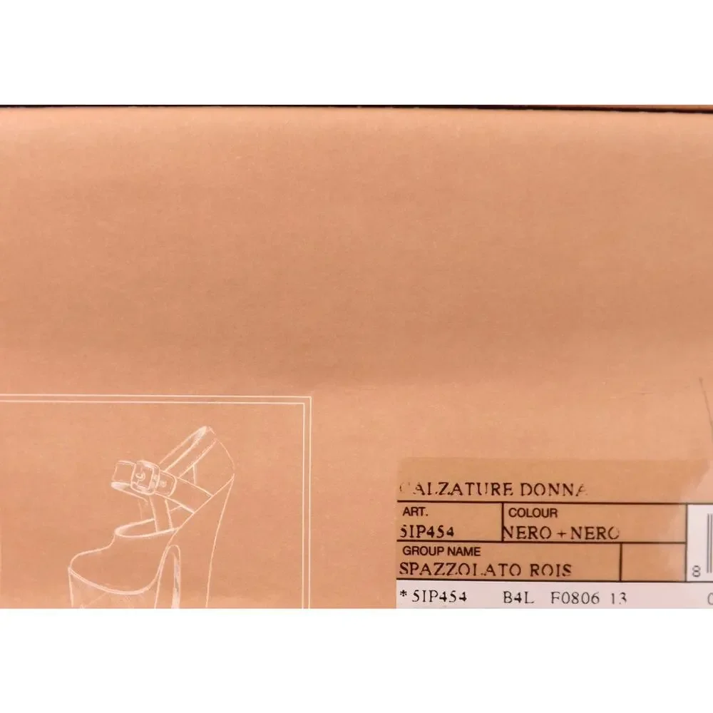 NIB MIU MIU PRADA 5IP454 BLACK LEATHER BELTED LUG SOLE PUMPS SANDALS 40 - Picture 9 of 9